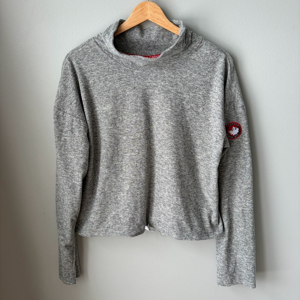 Canada‎ Weather Gear Supreme Soft Mock Neck Sweatshirt Womens Size Large Gray